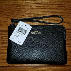 Black coach wristlet